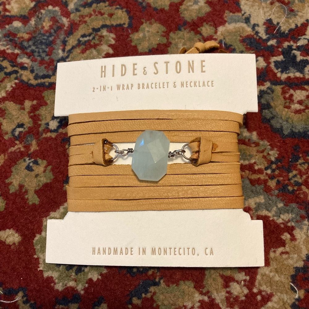 Tan Wrap Bracelet & Necklace